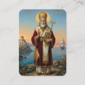 Sint Nicolaas gebedskaart Visitekaartje (Voorkant)