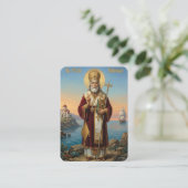 Sint Nicolaas gebedskaart Visitekaartje (Staand voorkant)
