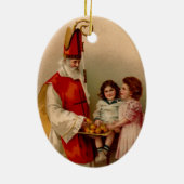 Sint-Nicolaas kerstboomversiering Keramisch Ornament (Achterkant)