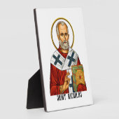 Sint Nicolaas orthodox Servische heiligen icoon Fotoplaat (Zijkant)