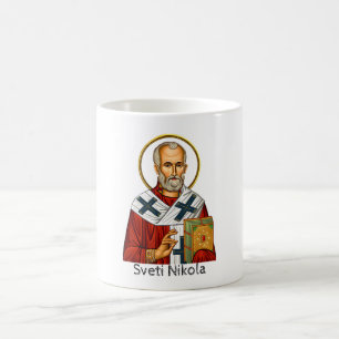 Sint-Nicolaas orthodoxe Servische brief icoon Koffiemok