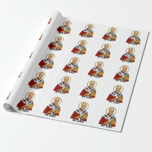 Sint Nicolaas orthodoxe Servische heiligen icoon Cadeaupapier