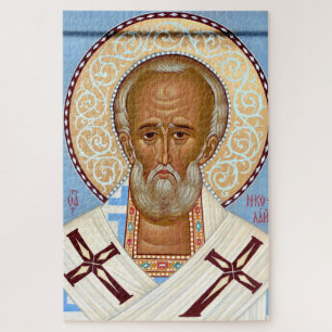 Sint-Nicolaas van Myra Premium Orthodoxe Kunst Legpuzzel