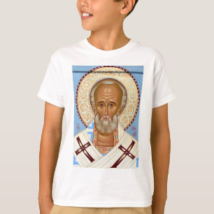 Sint-Nicolaas van Myra Premium Orthodoxe Kunst T-shirt