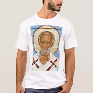 Sint-Nicolaas van Myra Premium Orthodoxe Kunst T-shirt