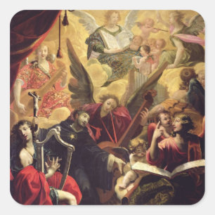 Sint-Nicolaas van Tolentino Vierkante Sticker