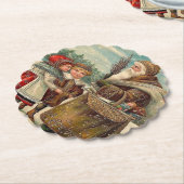 Sint-Nicolas Gift voor kerstmis bij kinderen Kartonnen Onderzetters (Gekanteld)