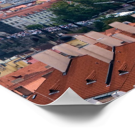 Sint-Nicolas kerk en daken van Praag Poster (Hoek)