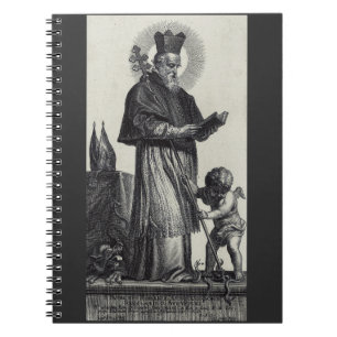 Sint Patrick Apostel van Ierland Monochrome Kunst Notitieboek