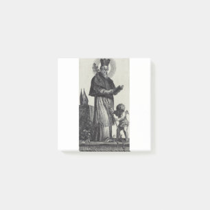Sint-Patrick Apostel van Ierland monochrome kunst Post-it® Notes