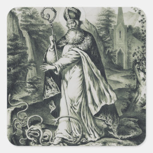 Sint Patrick beschermheilige van Ierland Vierkante Sticker