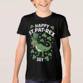 Sint-Patrick-dinosaurus Tri-Blend Shirt (Voorkant)