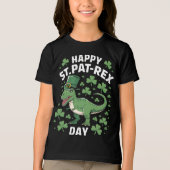 Sint-Patrick-dinosaurus Tri-Blend Shirt (Voorkant)