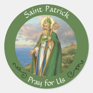 Sint Patrick Katholiek Bisschop Ronde Sticker