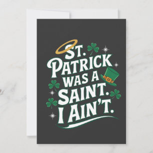 Sint Patrick was een heilige, ik ben niet grappig Bedankkaart