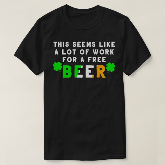 Sint-Patrickdag met ontwerpcadeau voor Ierse bier T-shirt (Design voorkant)