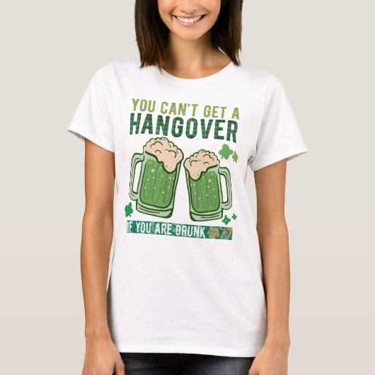Sint Patricks cadeaus grappige hangover drink team T-shirt (Voorkant)
