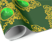 SINT PATRICK'S CELTIC HEART Saint Patrick's Day Cadeaupapier (Rol Hoek)