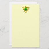 SINT PATRICK'S CELTIC HEART, SHAMROCK BRIEFPAPIER (Voorkant / Achterkant)