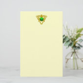 SINT PATRICK'S CELTIC HEART, SHAMROCK BRIEFPAPIER (Staand voorkant)