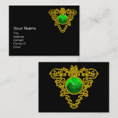 SINT PATRICK'S CELTIC HEART, SHAMROCK, zwart wit Visitekaartje (Voorkant / Achterkant)