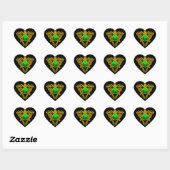 SINT PATRICK'S CELTIC HEART, zwart Hart Sticker (Vel)