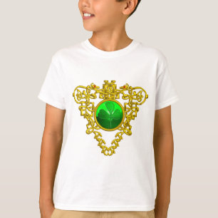 SINT PATRICK'S CELTISCHE HART MET GROENE SHAMROCK T-SHIRT