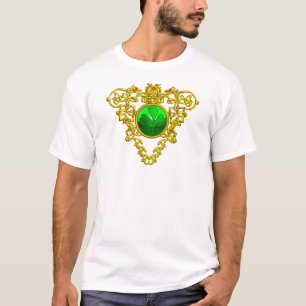 SINT PATRICK'S CELTISCHE HART MET GROENE SHAMROCK T-SHIRT