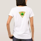 SINT PATRICK'S CELTISCHE HART MET GROENE SHAMROCK T-SHIRT (Achterkant)