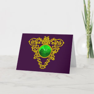 SINT PATRICK'S CELTISCHE HART, paars, oranje Kaart