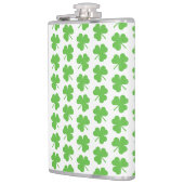 Sint-Patricks Clover Vinyl Wrapped Flask Heupfles (Links)