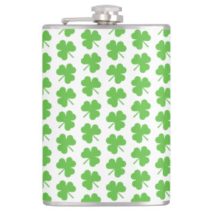 Sint-Patricks Clover Vinyl Wrapped Flask Heupfles