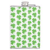 Sint-Patricks Clover Vinyl Wrapped Flask Heupfles (Achterkant)
