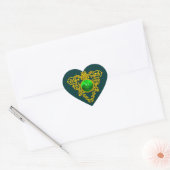 SINT PATRICK'S DAG CELTIC HEART, GROENE SHAMROCK HART STICKER (Envelop)