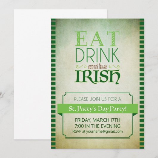 Sint-Patricks-dag-feest Kaart (Voorkant / Achterkant)