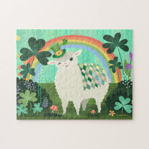 Sint-Patricks dag Lucky Lamb Legpuzzel