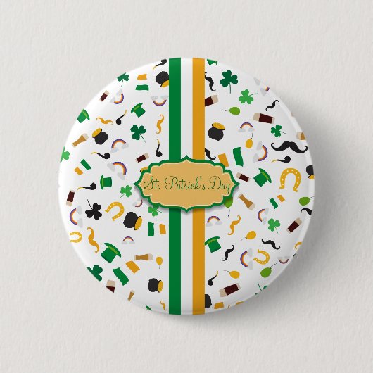 Sint Patrick's Day beroemde artikelen Ronde Button 5,7 Cm (Voorkant)