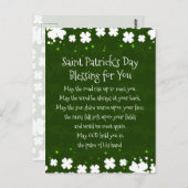 Sint Patrick's Day Blessing May the Road Rise Up Briefkaart (Voorkant / Achterkant)