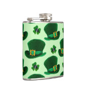 Sint-Patrick's Day Clovers and Leprechaun Petten Heupfles (Rechts)