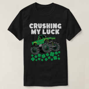 Sint Patricks Day Crushing My Luck T Rex Truck Kin T-shirt