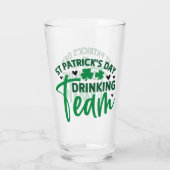 Sint Patrick's Day Drink Team Shamrock Glas (Achterkant)