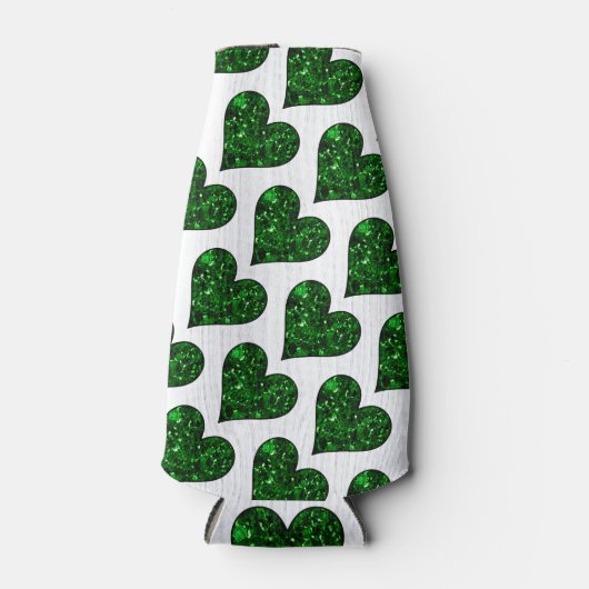 Sint-Patrick's Day Emerald Heart-fles koeler (Voorkant)