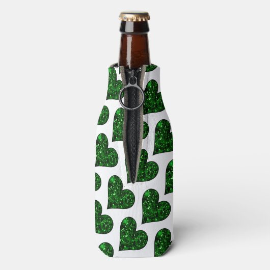 Sint-Patrick's Day Emerald Heart-fles koeler (Fles Achterkant)