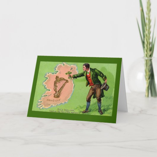  Sint Patrick's Day Erin's Isle Kaart (Voorkant)