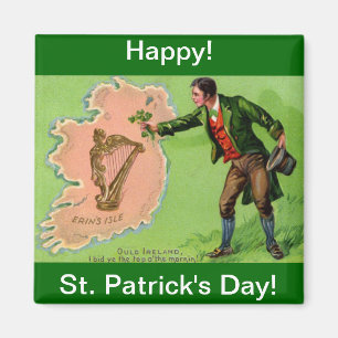  Sint Patrick's Day Erin's Isle Magneet