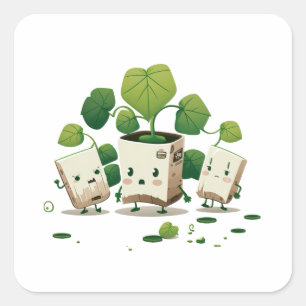 Sint-Patrick's Day Festival Vierkante Sticker