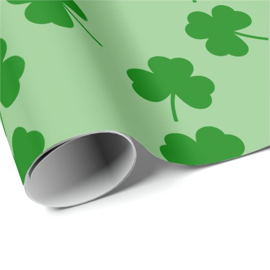 Sint Patrick's Day geluksklaver Wrapping Paper Cadeaupapier (Rol Hoek)