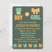 Sint Patrick's Day Gender Rebability Invitations Kaart (Voorkant)