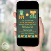 Sint Patrick's Day Gender Rebability Invitations Kaart