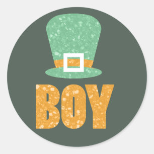 Sint Patrick's Day Gender Reopenbaart de Tickkers  Ronde Sticker